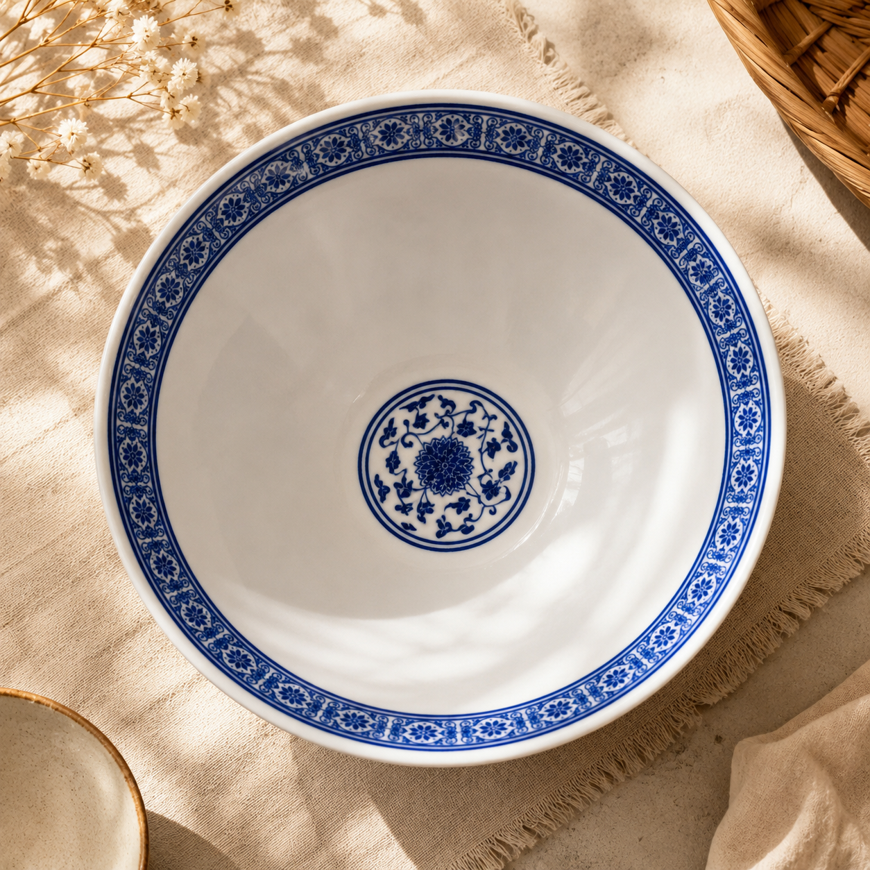 Imperial Blue Porcelain Ramen Bowl