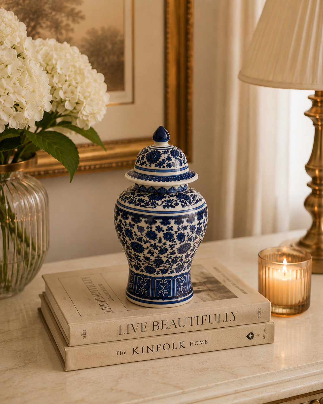 Blue WillowChinoiserie Decorative Ginger Jar - 20cm