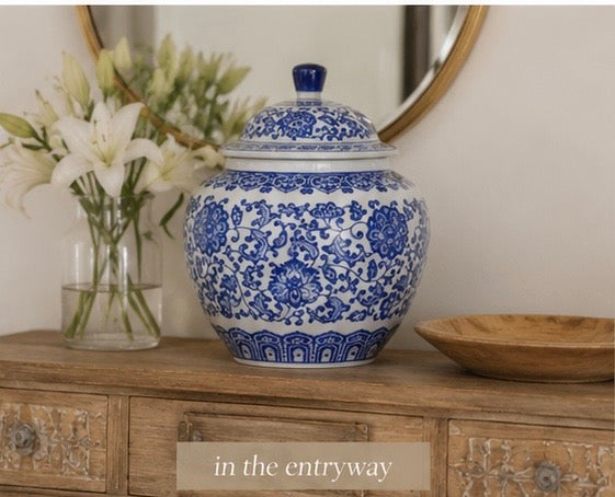 Oriental Bloom Decorative Jar