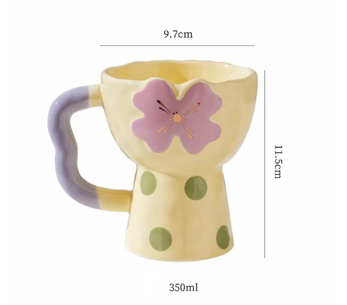 Vibrant Goblet- Style Dessert Cups with Handle