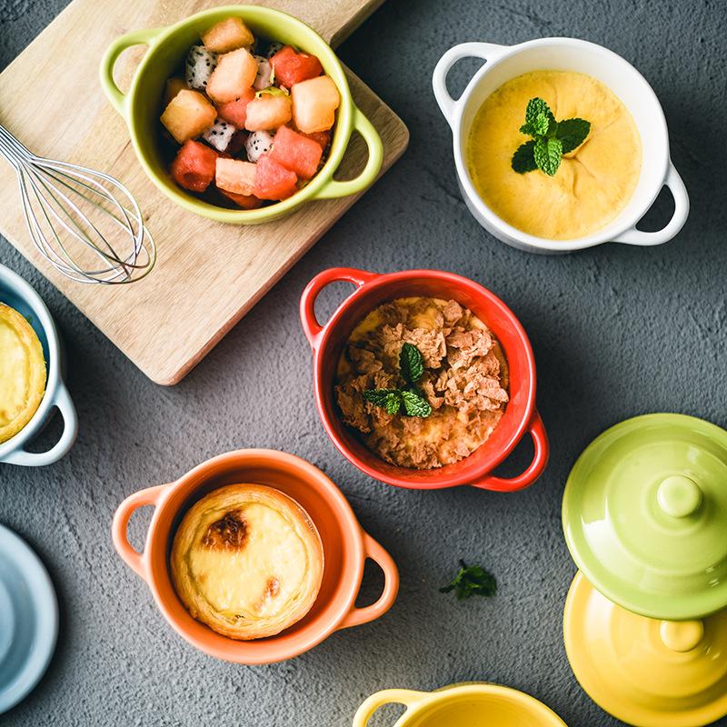 Mini Ceramic Casserole with Lid & Handles – 200ml