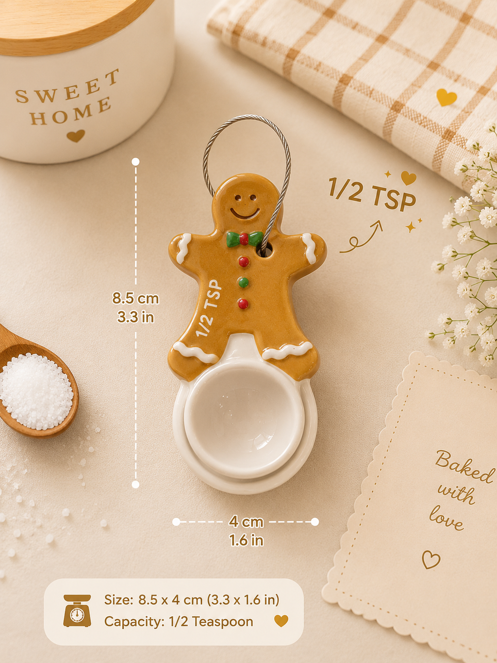 Baking Buddy -Gingerbread Measuring Bowls