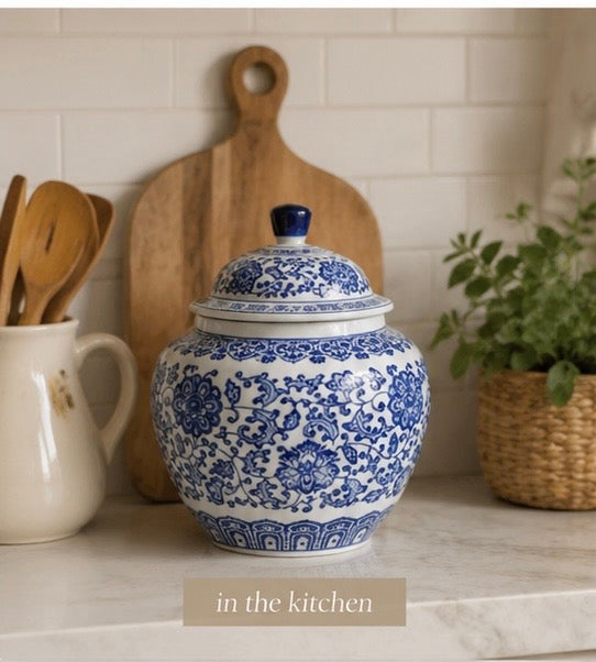 Oriental Bloom Decorative Jar