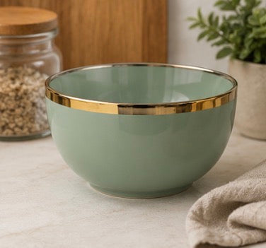 Gold Rim soup Bowl