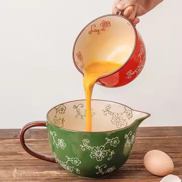 Whisk & Pour Ceramic Prep Bowl