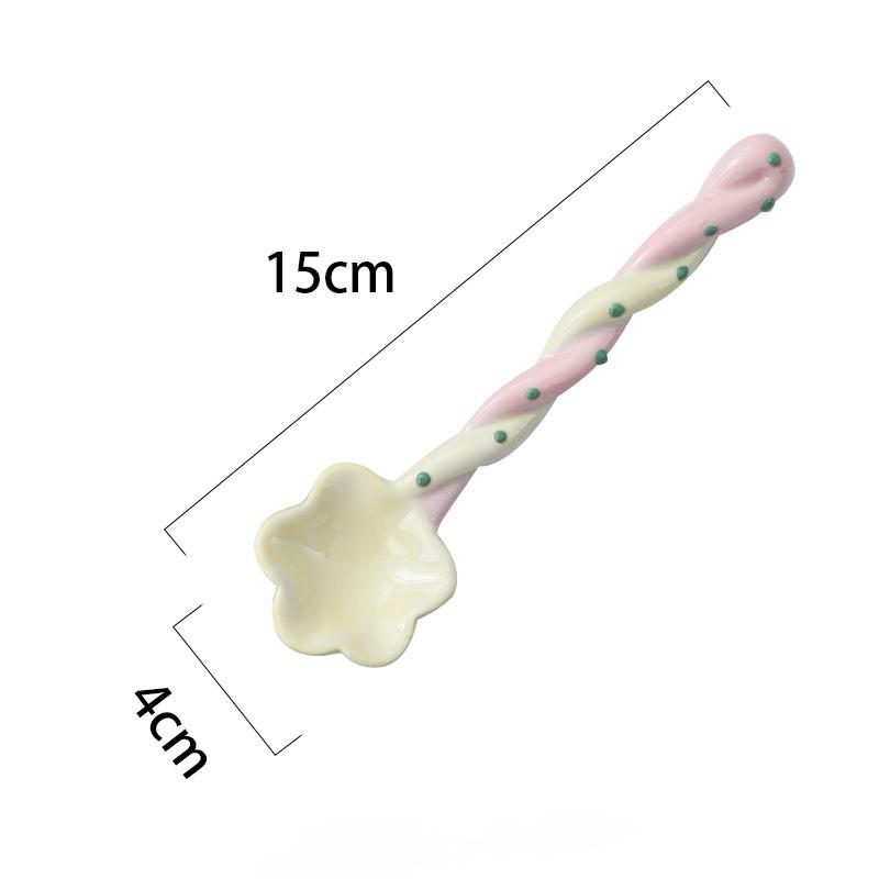 Whimsical Bloom Ceramic Spoons
