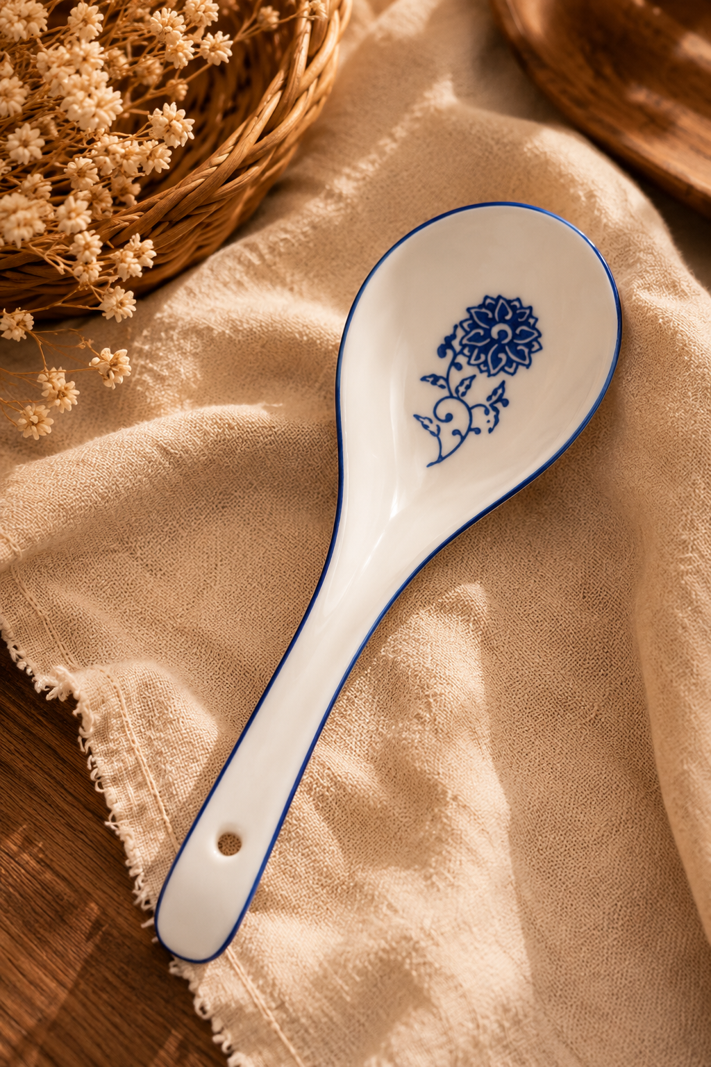 Imperial Blue Porcelain Spoon