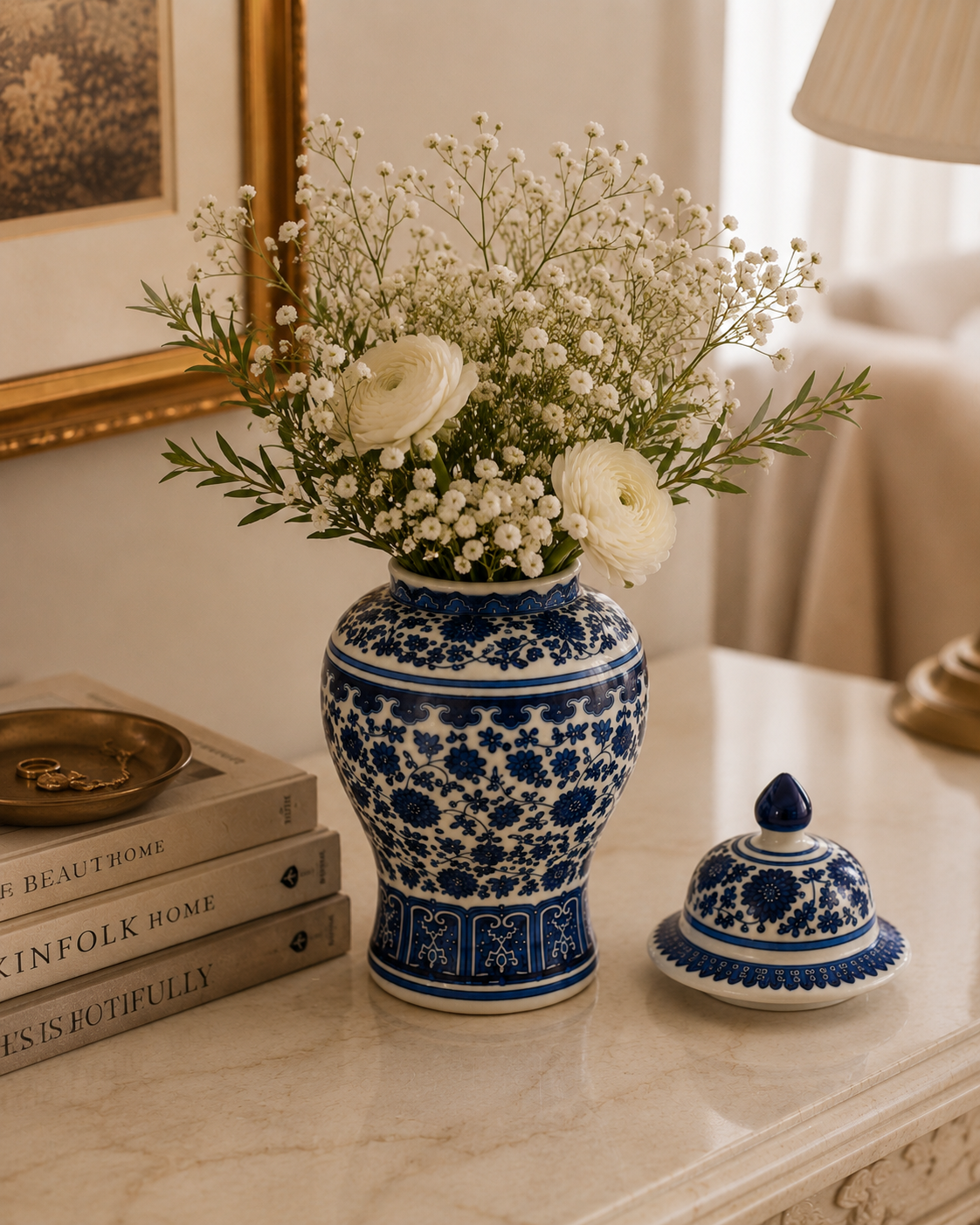 Blue WillowChinoiserie Decorative Ginger Jar - 20cm