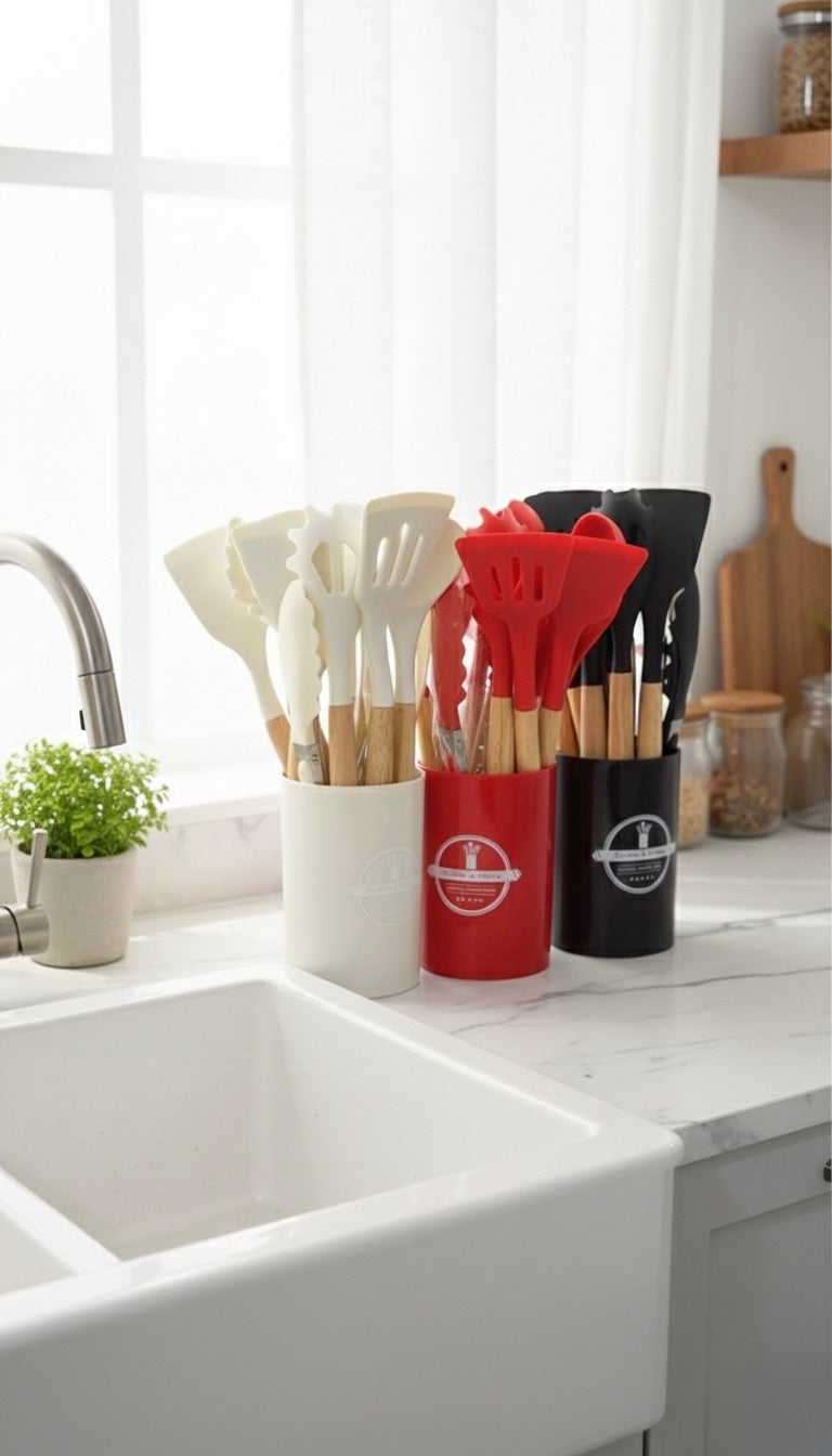 Set of 12 - Silicone Spatula Set