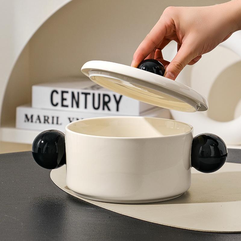SphereKnob Ceramic Casserole with Lid – 1000 ml