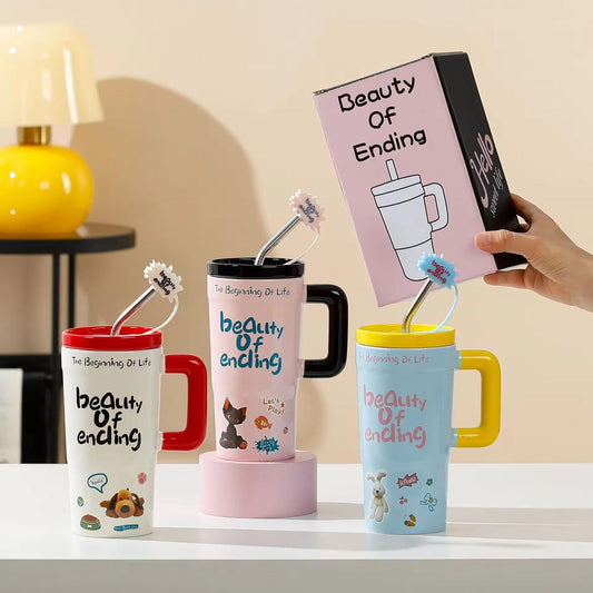 Color Pop Cartoon Sipper