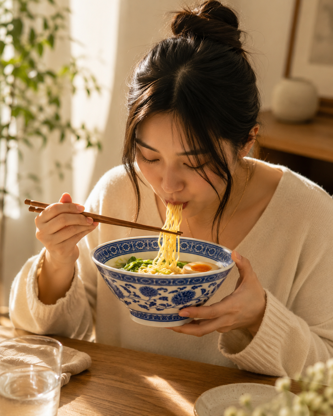Imperial Blue Porcelain Ramen Bowl