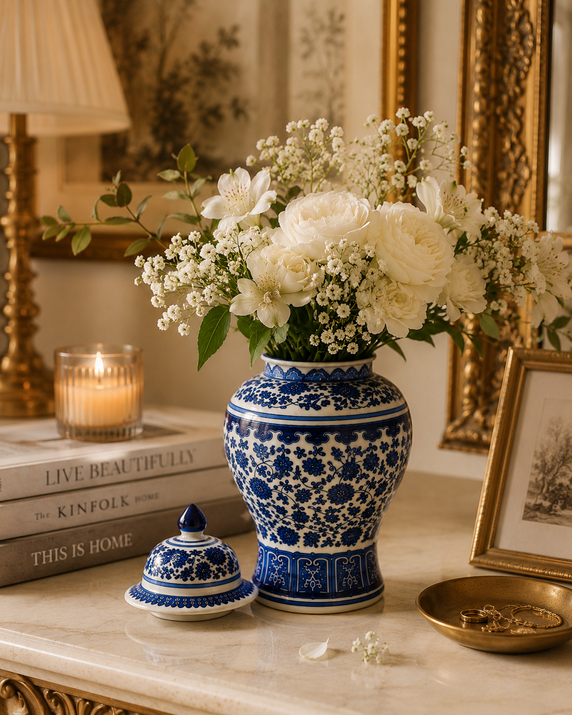 Blue WillowChinoiserie Decorative Ginger Jar - 20cm