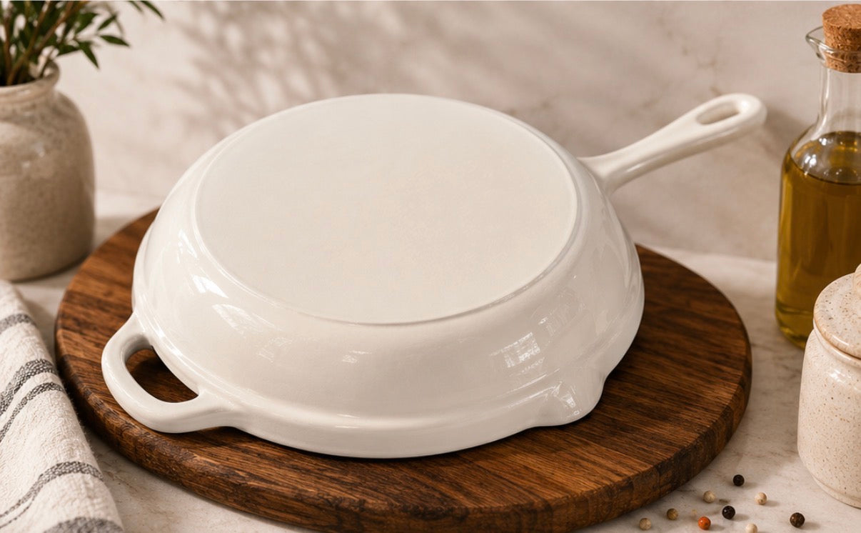 Enamel Coated Cast Iron Frying Pan – 25 cm