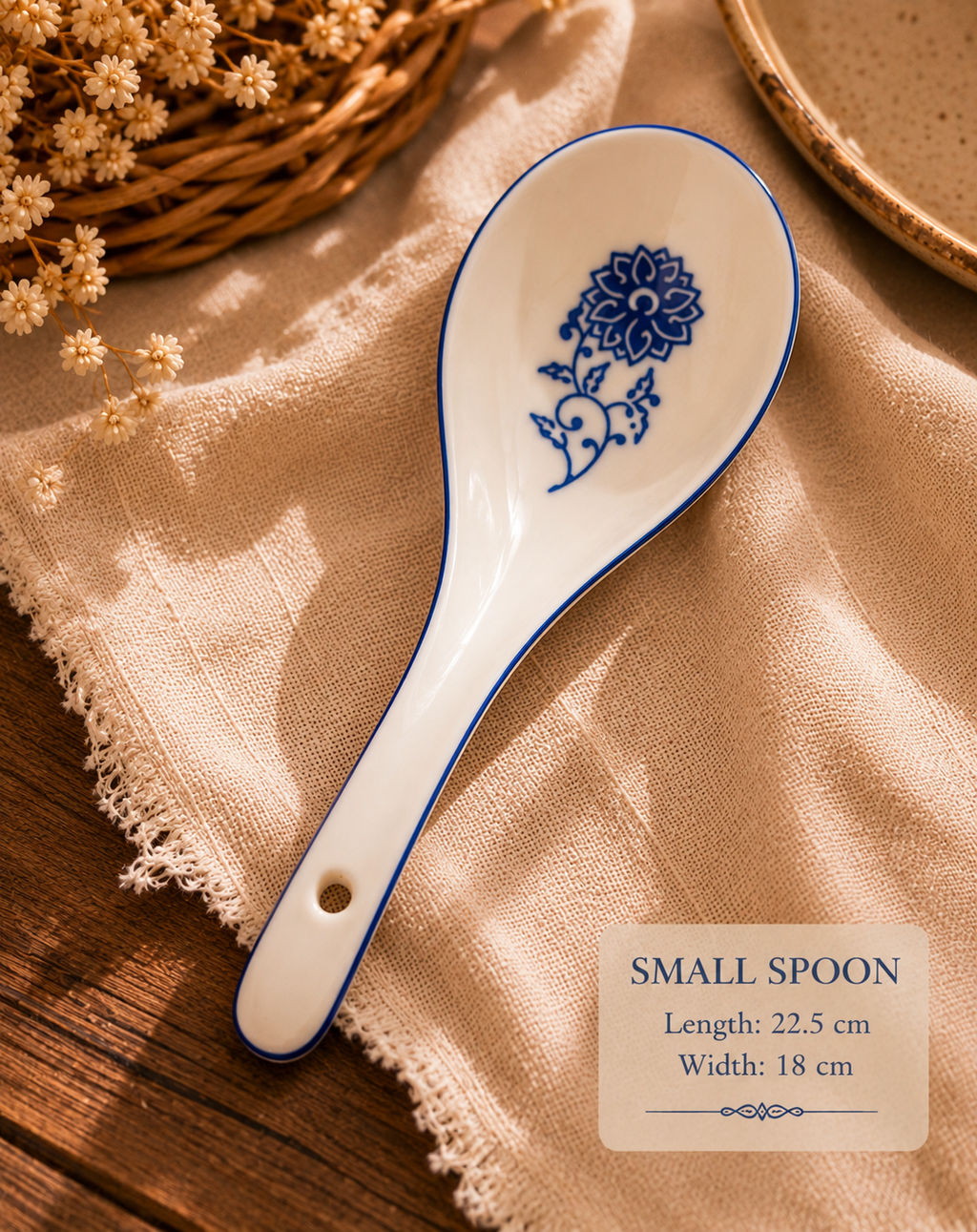 Imperial Blue Porcelain Spoon