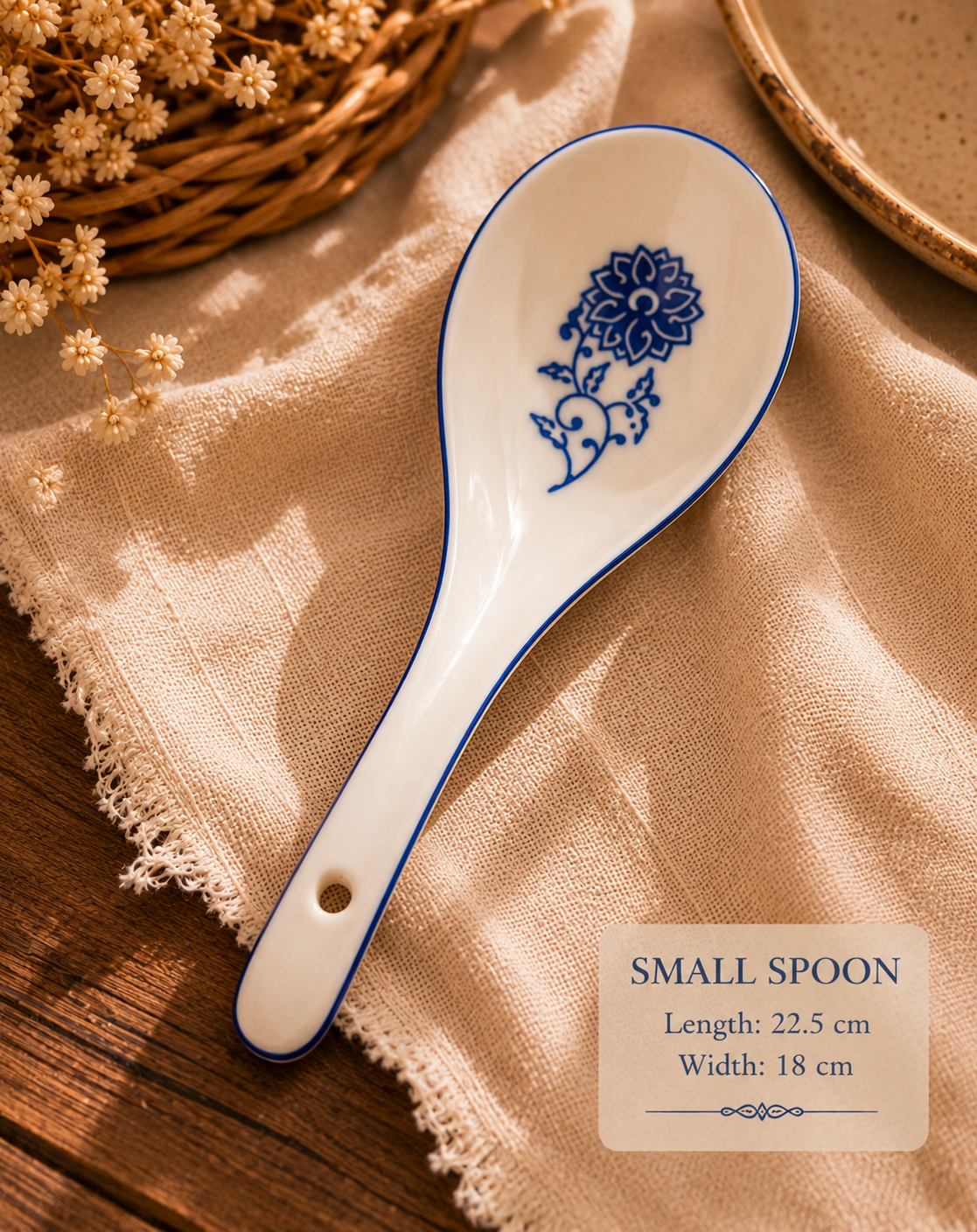 Imperial Blue Porcelain Spoon