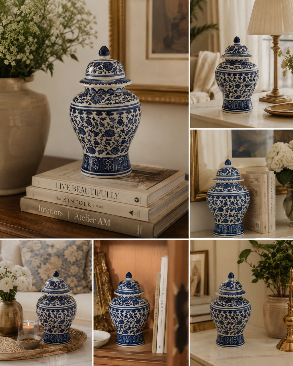 Blue WillowChinoiserie Decorative Ginger Jar - 20cm
