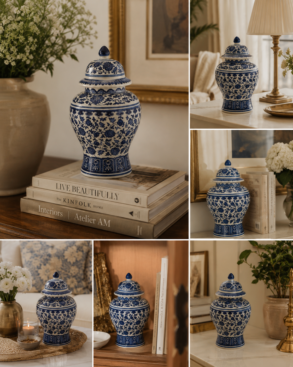 Blue WillowChinoiserie Decorative Ginger Jar - 20cm