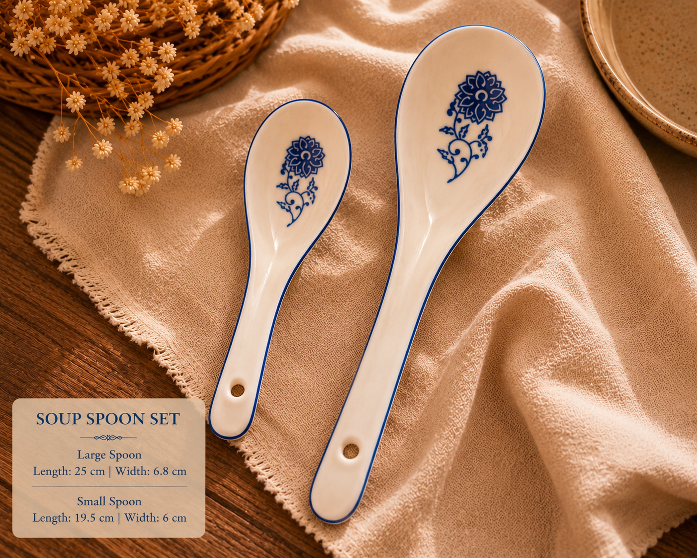 Imperial Blue Porcelain Spoon
