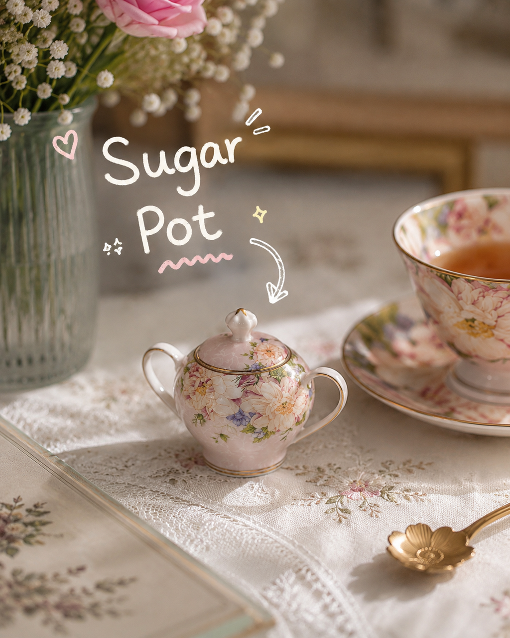 Pink Petal Luxury Tea Set