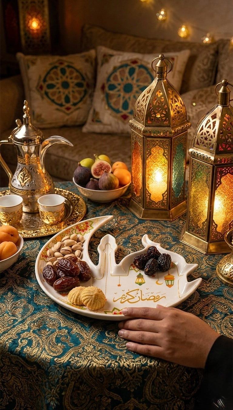 Ramadan Kareem Crescent Decorative Plate