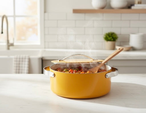 Zen Flame Ceramic Coated Dutch Oven (24 cm) Cookware