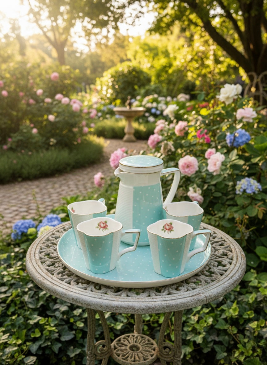 Pastel Bloom Tea Set