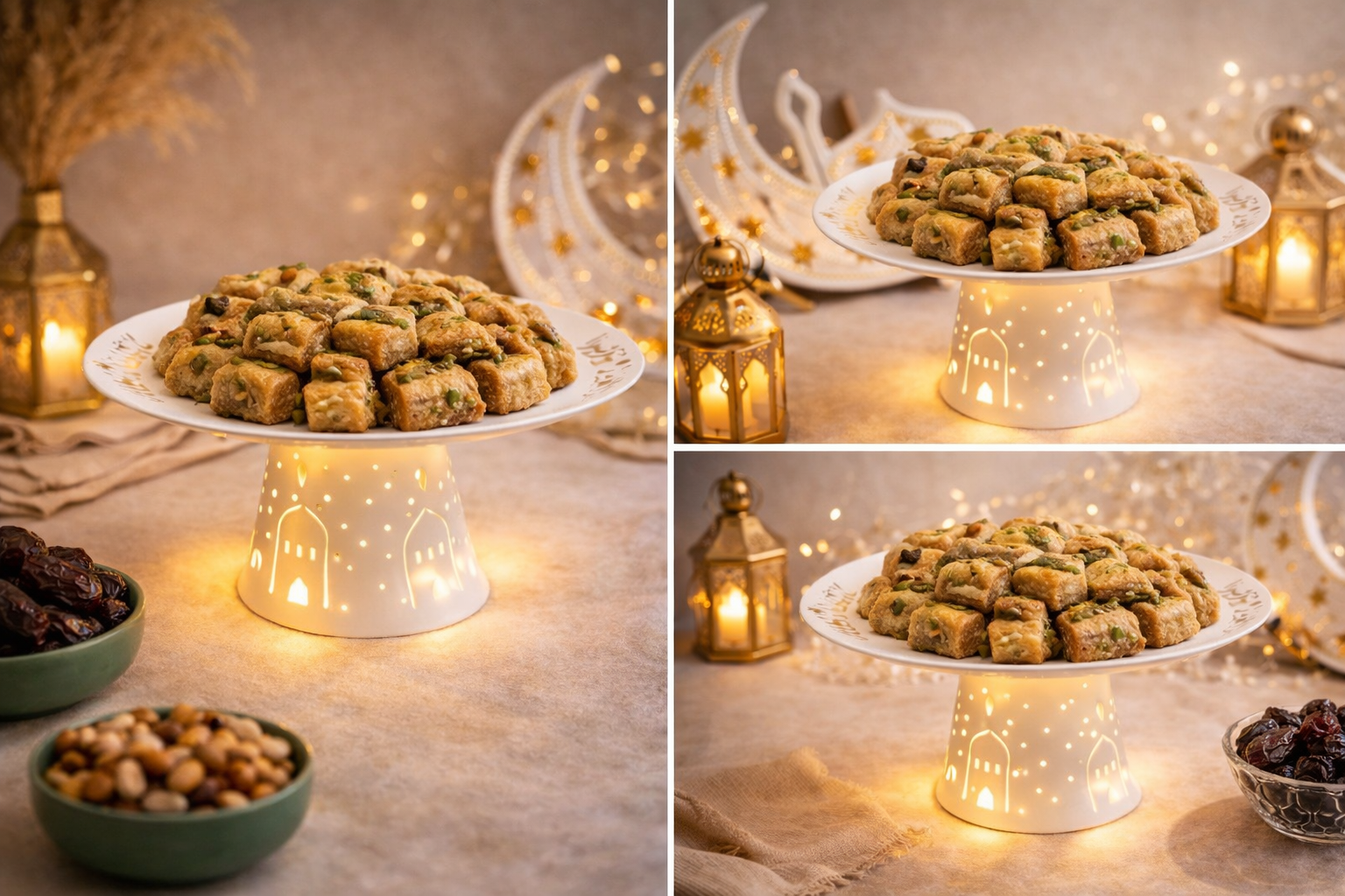 Noor Ramadan Illuminated Dessert Stand