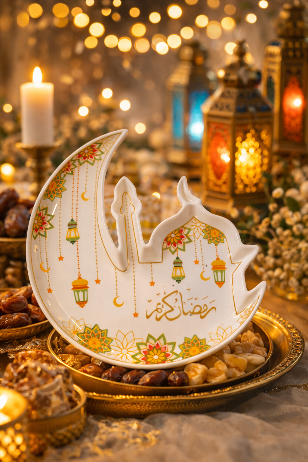 Ramadan Kareem Crescent Decorative Plate