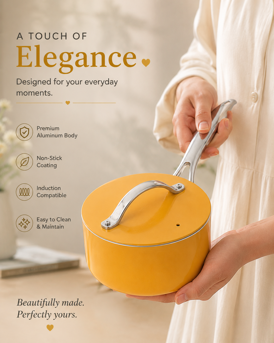 Zen Flame 18 cm Sauce Pot with Lid