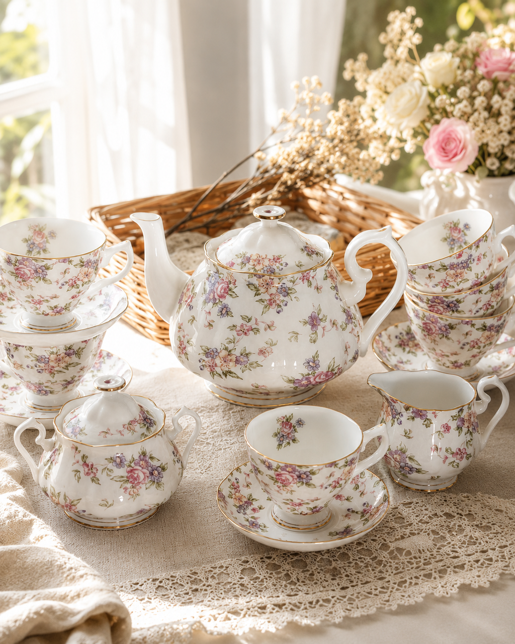 Set of 15- The Macau Heritage Floral High Tea Collection
