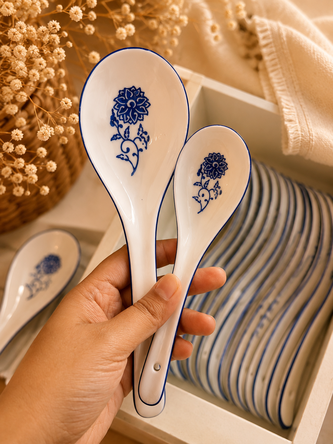 Imperial Blue Porcelain Spoon