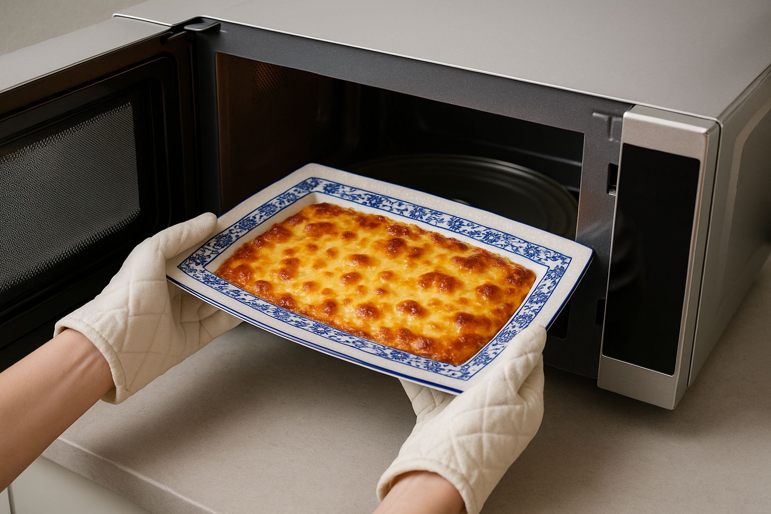 Azure Grace Rectangle Platter-14 inch