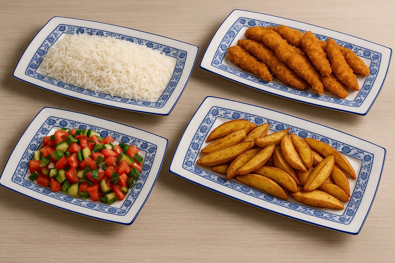 Azure Grace Rectangle Platter-14 inch