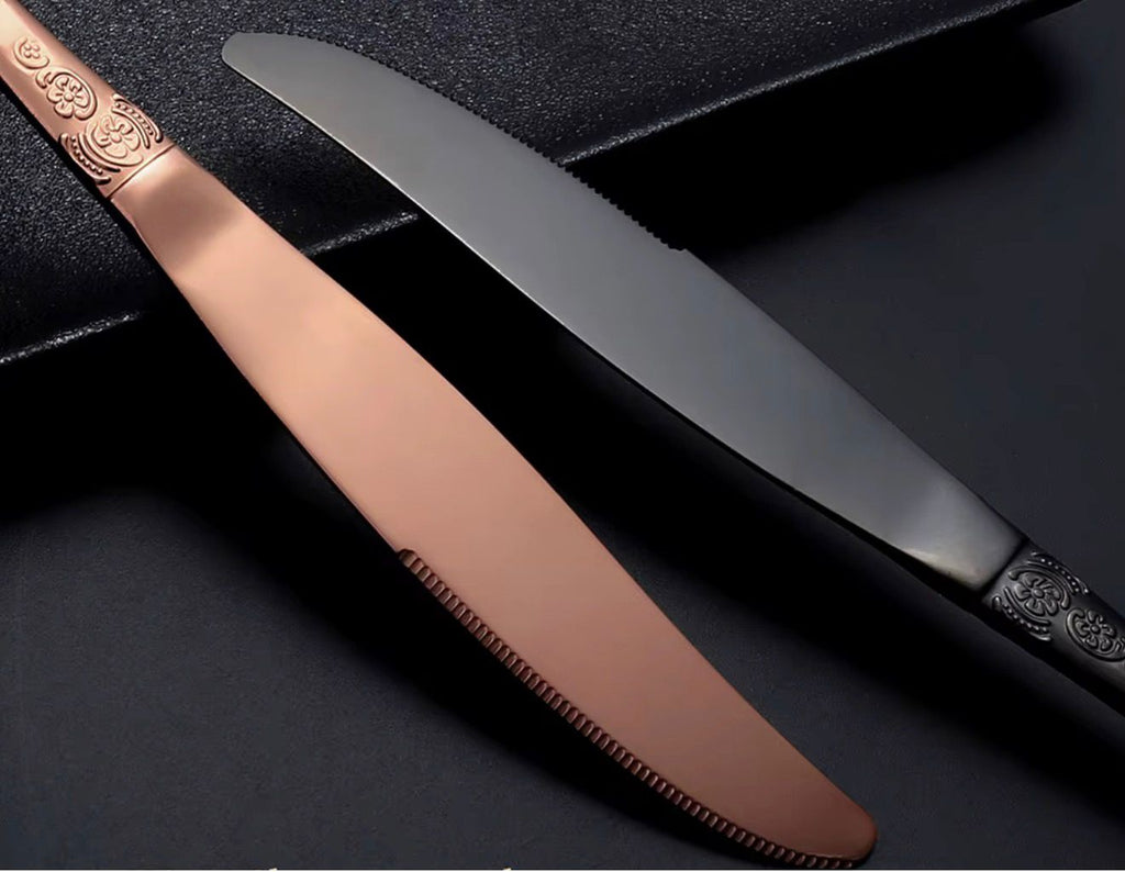 Vintage Rose Gold Cutlery-Complete Dining Series