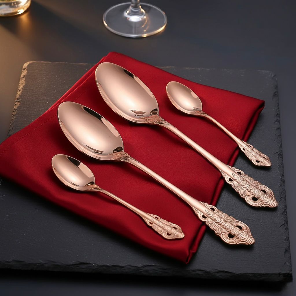 Vintage Rose Gold Cutlery-Complete Dining Series