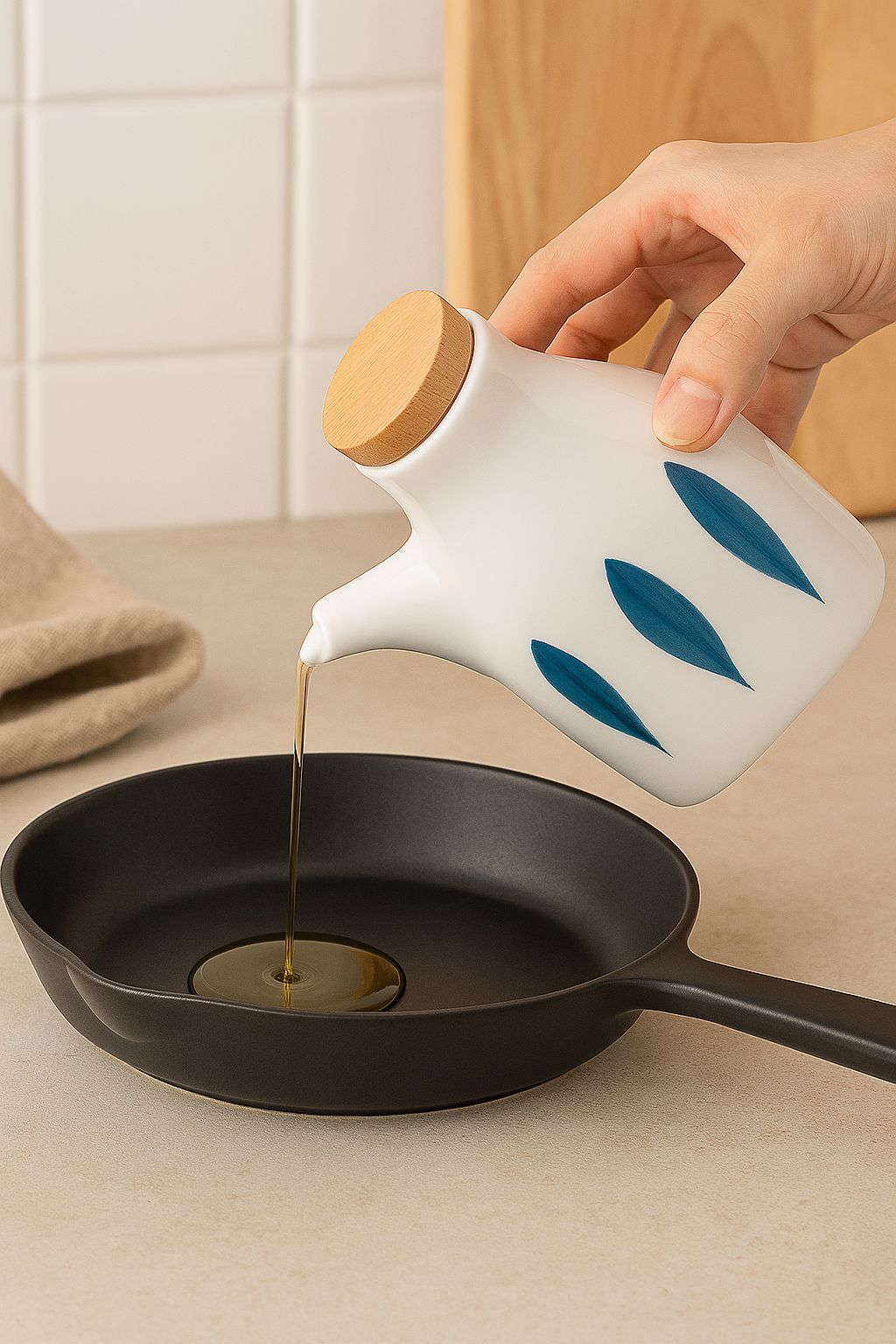 Set of 2  Oil Dispenser with Tray– 12.5 cm”