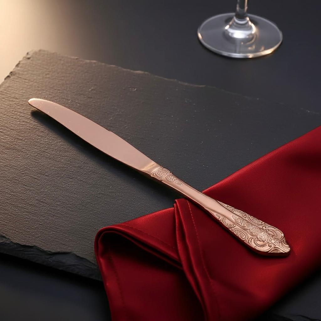 Vintage Rose Gold Cutlery-Complete Dining Series