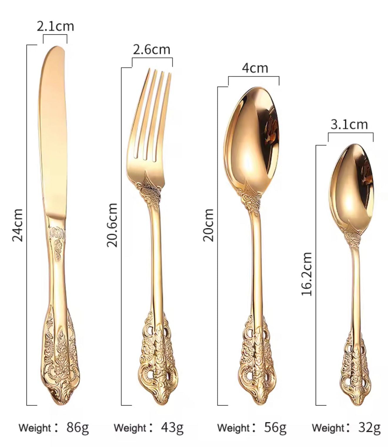 Regal Gold Cutlery-Classic Serving Pieces