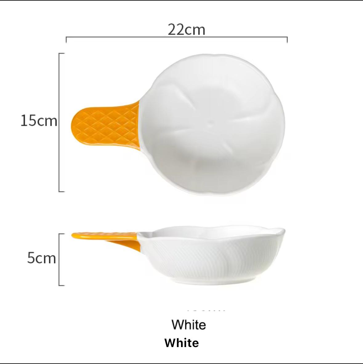 Waffle Handle Cereal & Snack Bowl