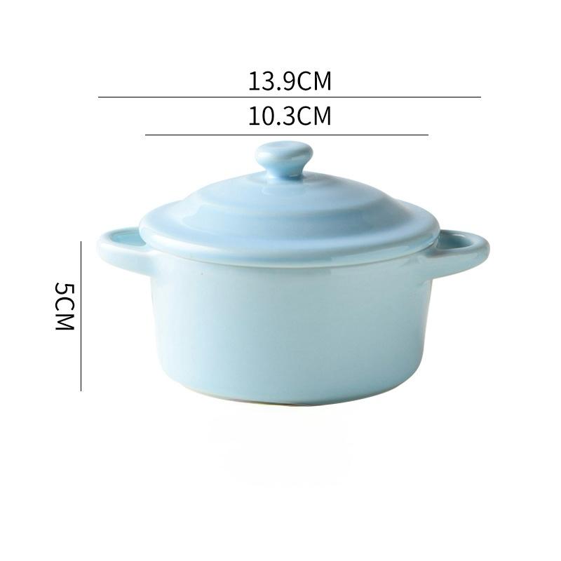 Mini Ceramic Casserole with Lid & Handles – 200ml