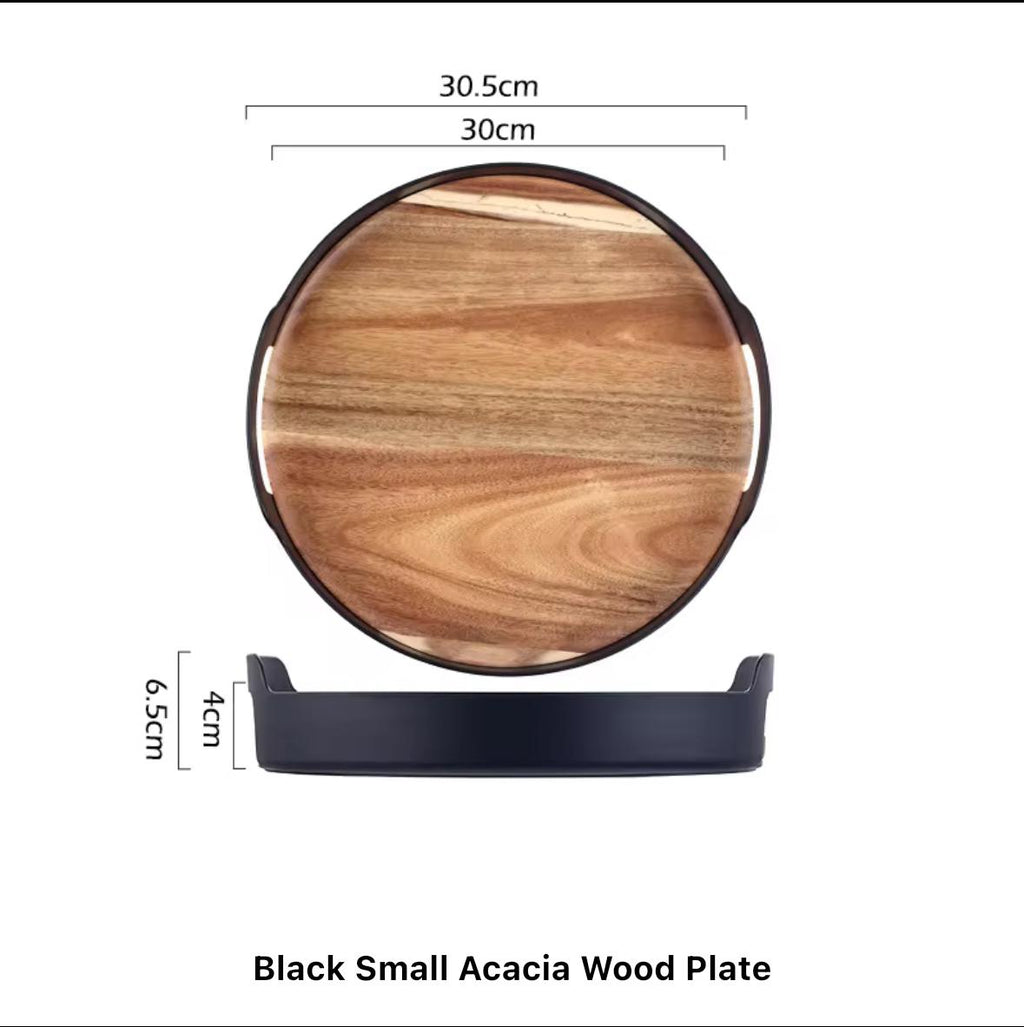 Acacia Fusion Round Tray