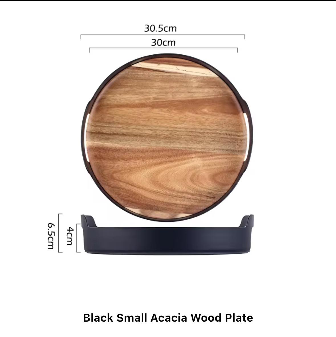 Acacia Fusion Round Tray