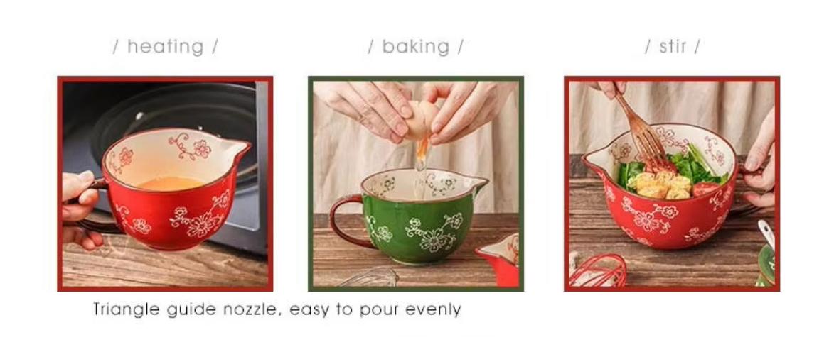 Whisk & Pour Ceramic Prep Bowl