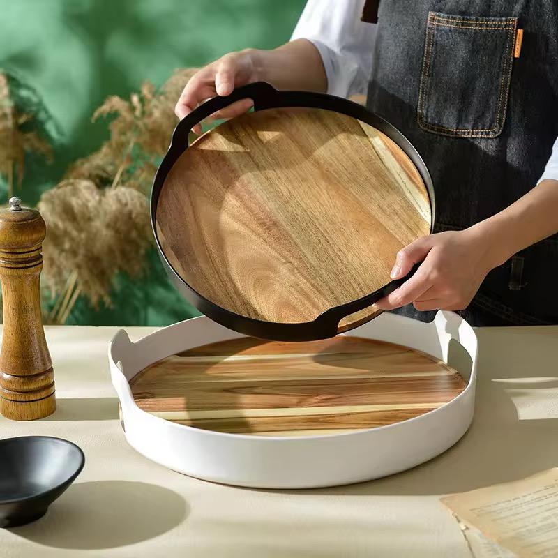 Acacia Fusion Round Tray