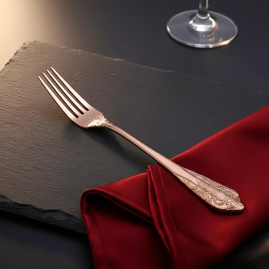 Vintage Rose Gold Cutlery-Complete Dining Series
