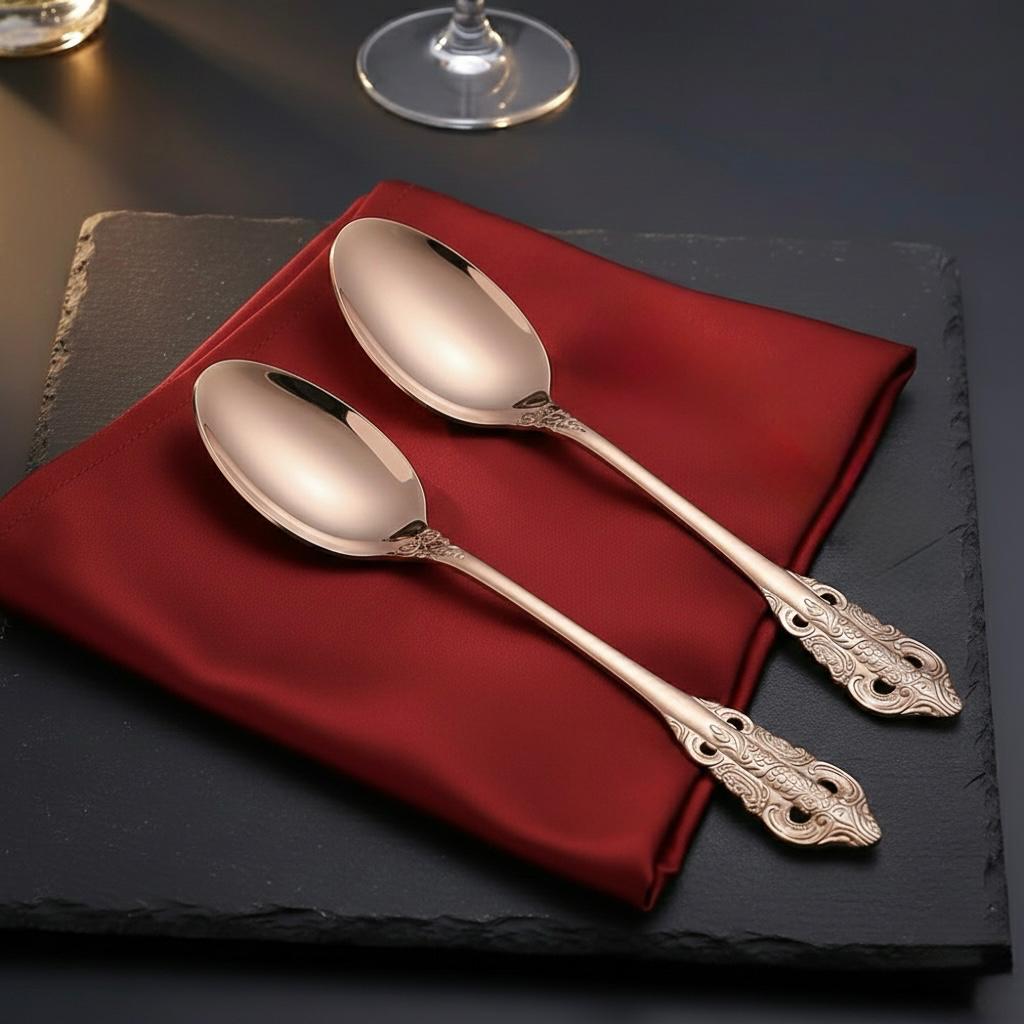 Vintage Rose Gold Cutlery-Complete Dining Series